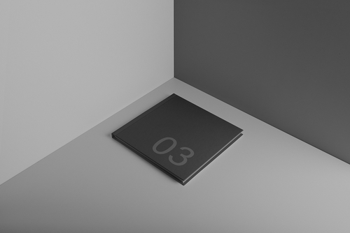 Square Hard Cover Brochure Mockup Scene 03