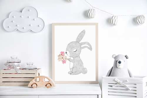 Artwork Frame Kids Room Mockup Scene 03
