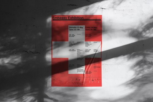 Urban Glued Poster Mockup Scene 13