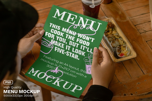 Menu Mockup / Urban Realistic Scene Series - VOL