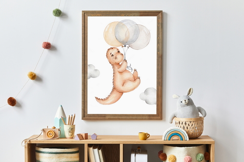 Artwork Frame Kids Room Mockup Scene 16