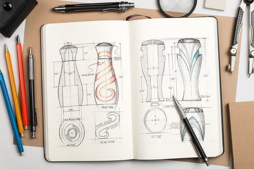 Sketch Artists Drawing Notebook Mockup Scene 06