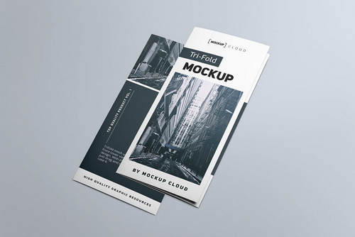 Tri fold Brochure Mockup Scene 01