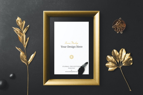 Frame Mockup Floral Branding Scene 01