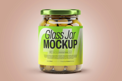 Glass Jar Mockup