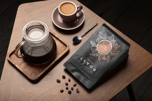 Roast Coffee Packaging Mockup Scene 14