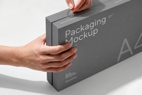 Packaging Box Mockup / Deckle Series 01