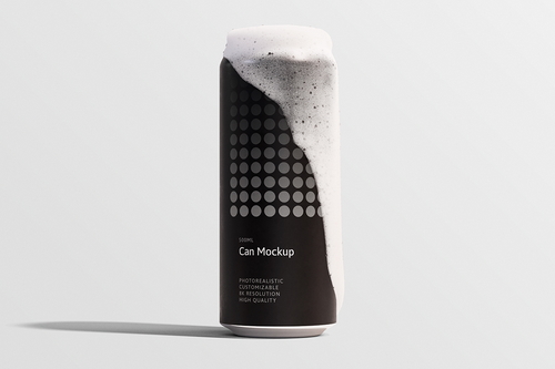 500ml Can Mockup | Plane Scene 001