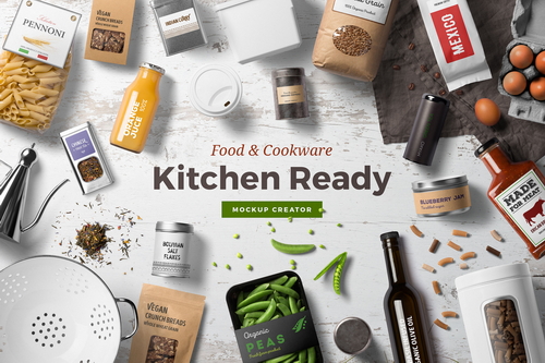 Food Packaging Mockup Scene