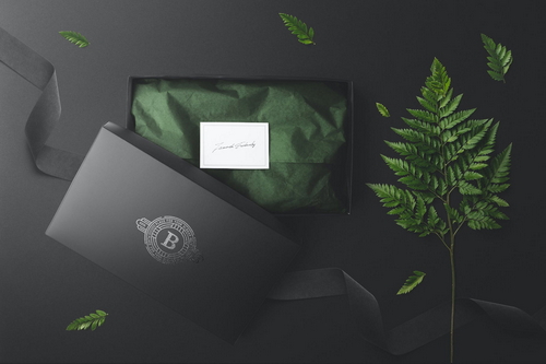 Gift Packaging Floral Mockup Scene