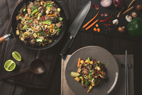 Asian Food Mockup Kitchen Ready Scene 03