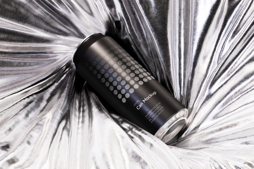 500ml Can Mockup | Foil Scene 001