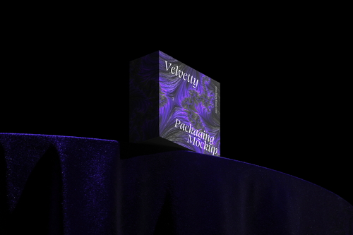 Box Packaging Mockup Scene / Velvetty Series