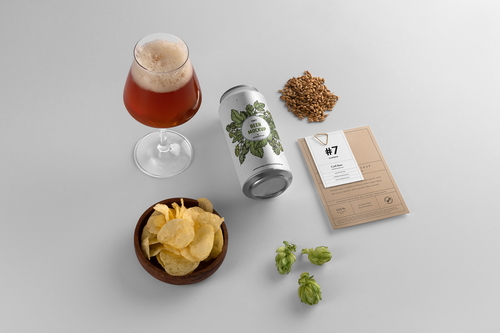 Craft Beer Branding Mockup Scene 07