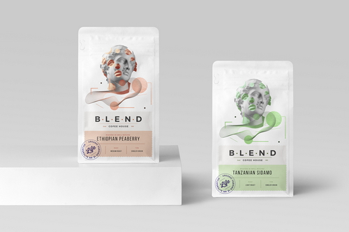 Blend Coffee Packaging Mockup Scene 06