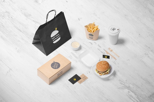 Burger Store Packaging Mockup 04