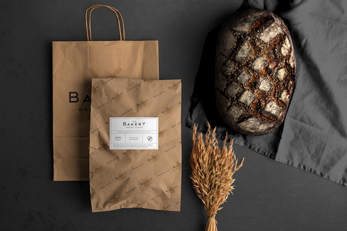 Paper Bag Packaging Bakery Mockup Scene 08