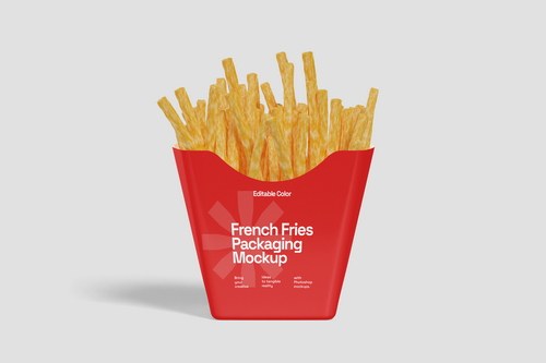 Classic French Fries Packaging Mockup