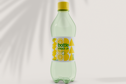 Transparent Plastic Bottle Mockup