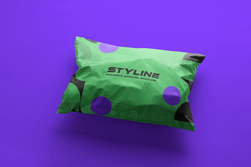 Plastic Mailing Bag Packaging Mockup Scene 13