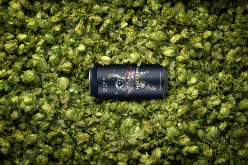 Craft Beer Can Hops Background Mockup Scene 40
