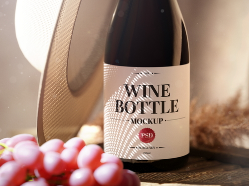 Wine Bottle Mock-Up Scene
