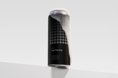 500ml Can Mockup | Plane Scene 002