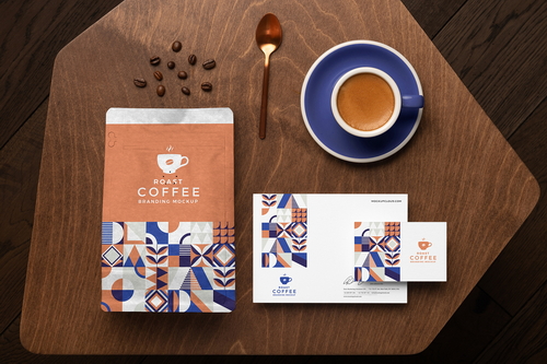Roast Coffee Packaging Branding Mockup Scene 17