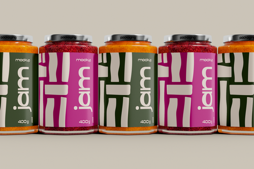 Jam Jars Packaging Mockup