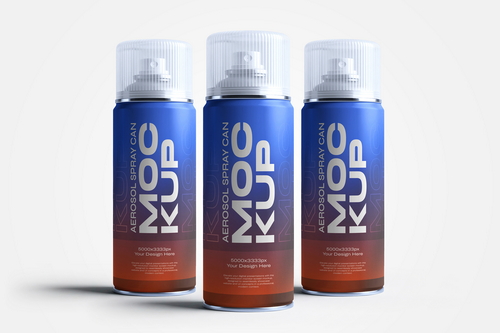 Aerosol Spray Can Mockup