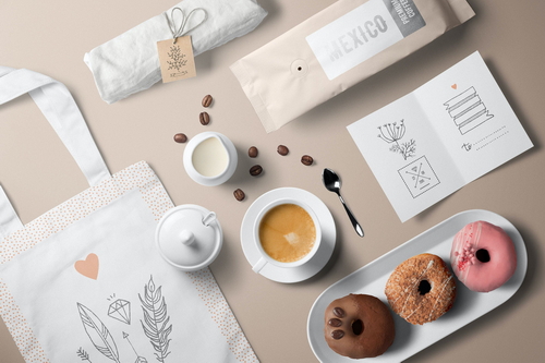 Food Packaging Coffee Mockup Scene