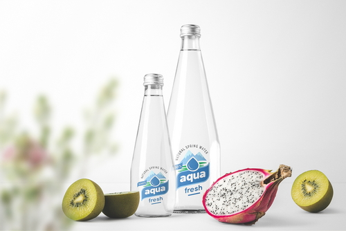 Water Bottles Lifestyle Mockup Front View Scene