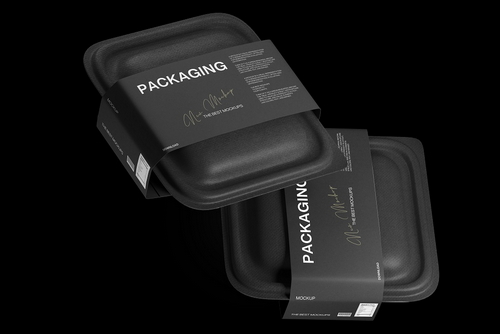 Food Tray Packaging Mockup Set