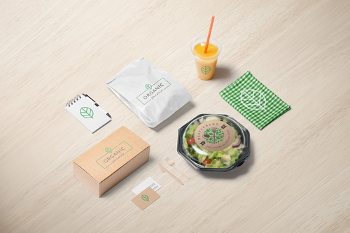 Organic Food Packaging Mockup 01