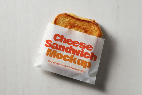 Cheese Grilled Sandwich Wrap Mockup