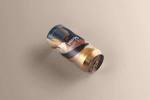 Soda or Beer Aluminum Can Mockup Scene 03