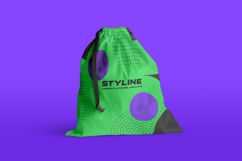 Pouch Fabric Bag Mockup Scene 25