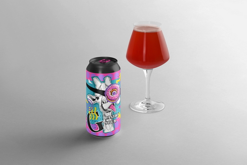 Craft Beer Can With Glass Mockup Scene 15