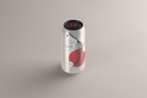 Soda or Beer Aluminum Can Mockup Scene 04