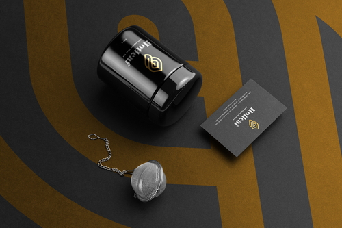 Black Jar Packaging Container Tea Mockup Scene 26
