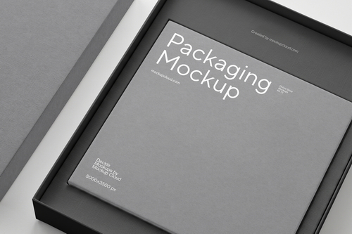 Packaging Box Mockup / Deckle Series 02