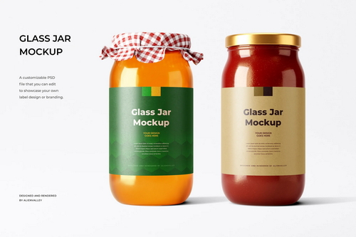 Glass Jar Mockup