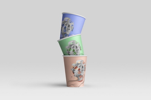 Blend Coffee Paper Cups Mockup Scene 24