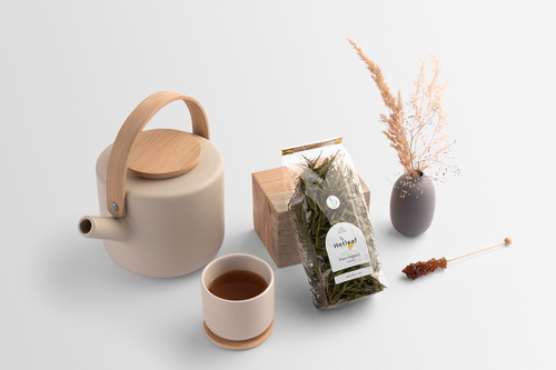 Tea Packaging Branding Mockup Scene 05