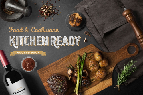 Food Mockup Kitchen Ready Scene 01