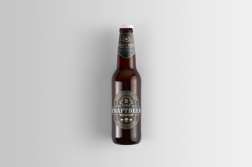 Craft Beer Glass Bottle Mockup Scene 30