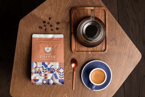 Roast Coffee Packaging Mockup Scene 15