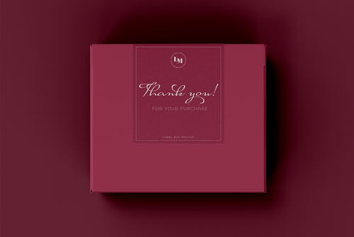 Square Box Packaging Mockup
