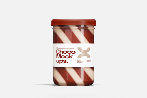 Chocolate Jar Cream Mockup