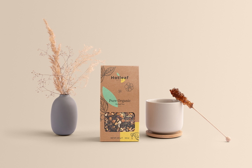 Tea Packaging Branding Mockup Scene 04